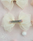 Summer Crystal - Organza Cloud Bow Hair Clip – 1 Pack
