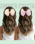 Summer Crystal - Organza Cloud Bow Hair Clip – 1 Pack