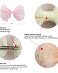 Summer Crystal - Organza Cloud Bow Hair Clip – 1 Pack