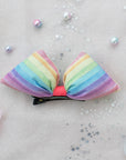 Summer Crystal – Pastel Puffy Bow Hair Clip – 1 Pack
