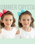 Summer Crystal – Pastel Puffy Bow Hair Clip – 1 Pack