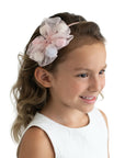 Summer Crystal - Tulle Bow Headband with Pompons - 1 Pack