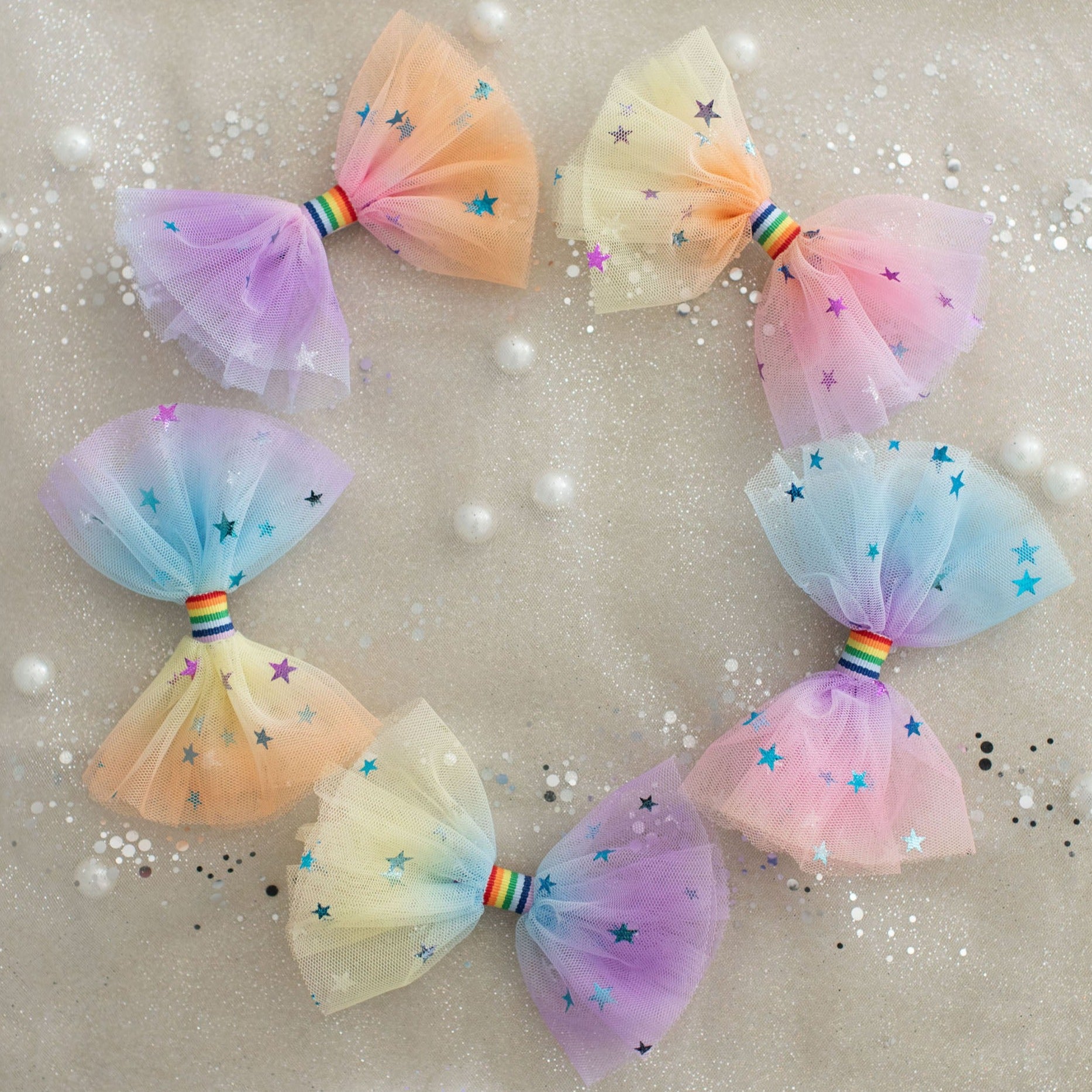Tulle Bow Hair Clips for Toddler Girl Kids Tulle Snap Clips Hair Bow Clips Tulle  Ribbon Bow Snap Hair Clips Gift for Girl Hair Accessories 