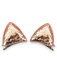 Summer Crystal - Large Sequin Cat Ears Hair Clips - 1 Pair