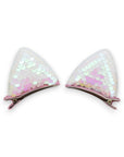 Summer Crystal - Large Sequin Cat Ears Hair Clips - 1 Pair