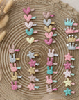 Summer Crystal - Glitter Mini Hair Clips – Assorted Colors Random Selection - 8 Pack