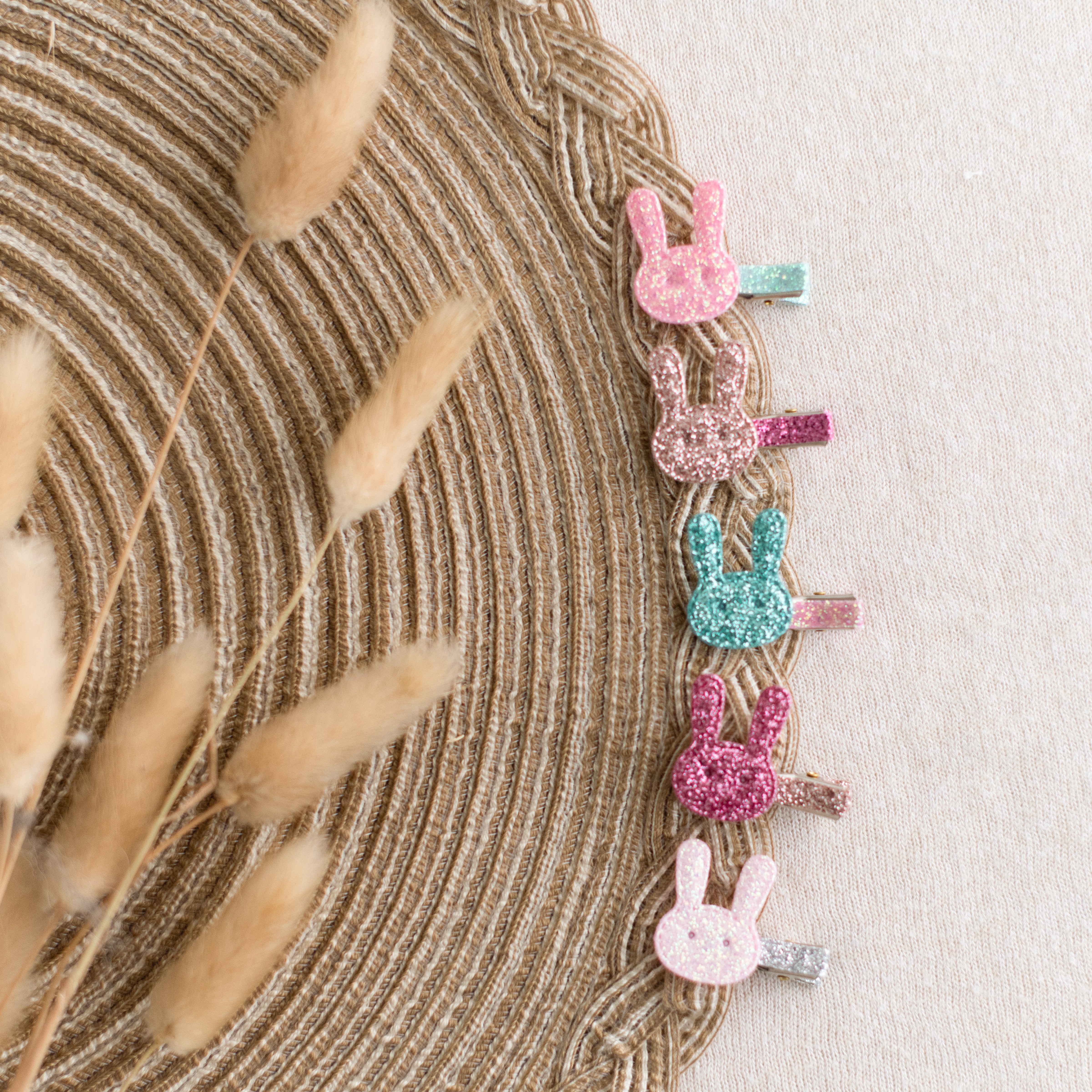 Summer Crystal - Glitter Mini Hair Clips – Assorted Colors Random Selection - 16 Pack