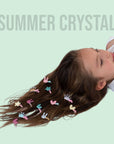 Summer Crystal - Glitter Mini Hair Clips – Assorted Colors Random Selection - 8 Pack