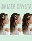 Summer Crystal - Glitter Mini Hair Clips – Assorted Colors Random Selection - 8 Pack
