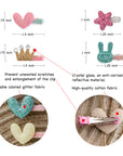 Summer Crystal - Glitter Mini Hair Clips – Assorted Colors Random Selection - 16 Pack