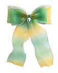 Summer Crystal - Organza Bow Hair Hair Clip with Long Flowing Ribbons - 1 Pack