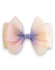 Summer Crystal - Organza Bow Hair Hair Clip with Long Flowing Ribbons - 1 Pack
