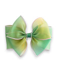 Summer Crystal - Organza Bow Hair Hair Clip with Long Flowing Ribbons - 1 Pack