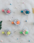 Summer Crystal - Seashell Hair Clips with Embedded Pearl - 1 Pair
