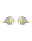 Summer Crystal - Sea Shell Hair Clips with Embedded Pearl - 1 Pair