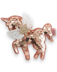 Summer Crystal - Winged Sequin Unicorn Hair Clip - 1 Pack