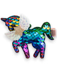 Summer Crystal - Winged Sequin Unicorn Hair Clip - 1 Pack