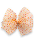 Summer Crystal - Sheer Tulle Bow with Dots Hair Clip - 1 Pack