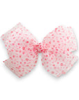 Summer Crystal - Sheer Tulle Bow with Dots Hair Clip - 1 Pack