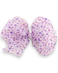 Summer Crystal - Sheer Tulle Bow with Dots Hair Clip - 1 Pack