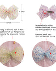 Summer Crystal - Sheer Tulle Bow with Dots Hair Clip - 1 Pack