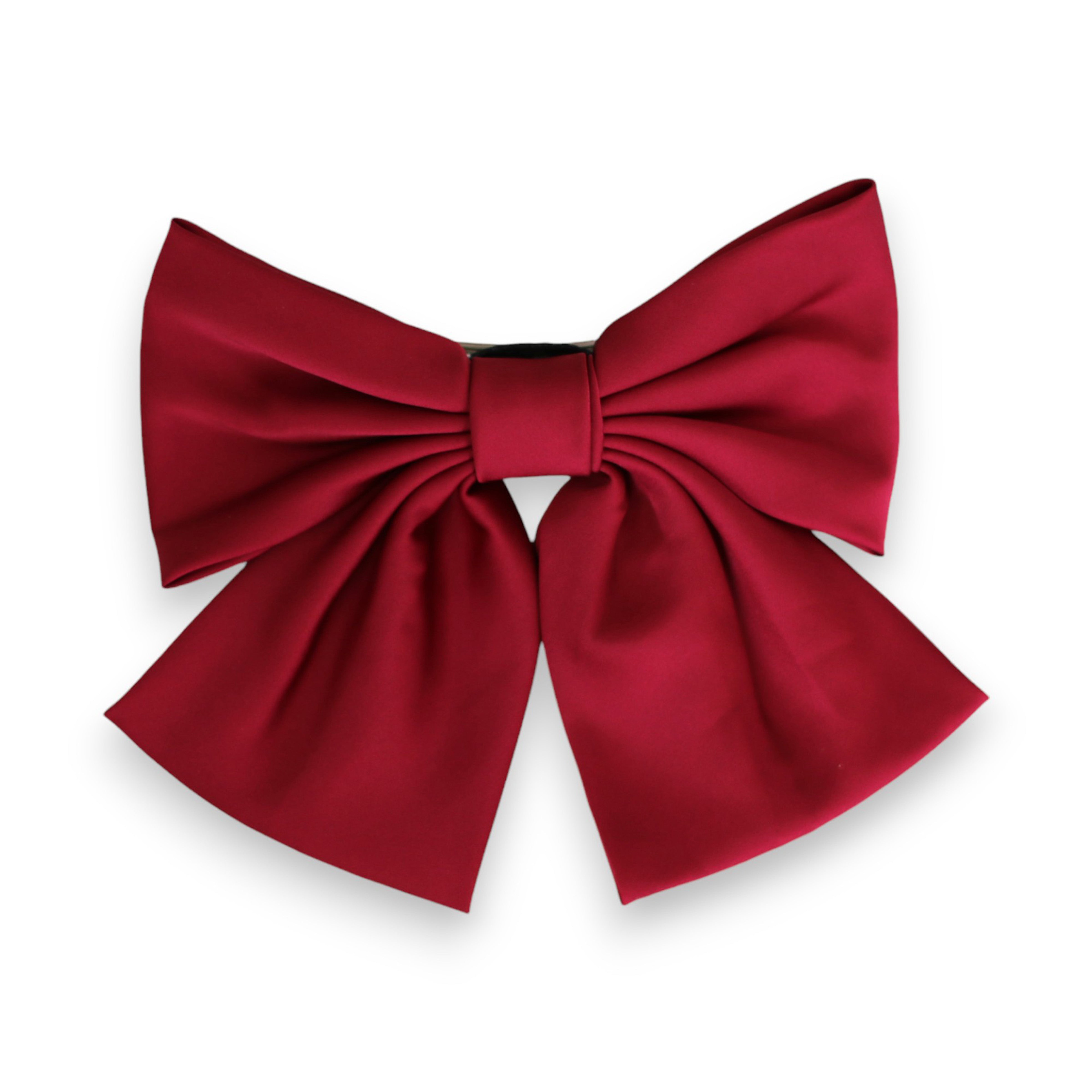 Summer Crystal - Elegant Oversized Satin Bow Barrette Hair Clip for Girls & Women - 1 Pack
