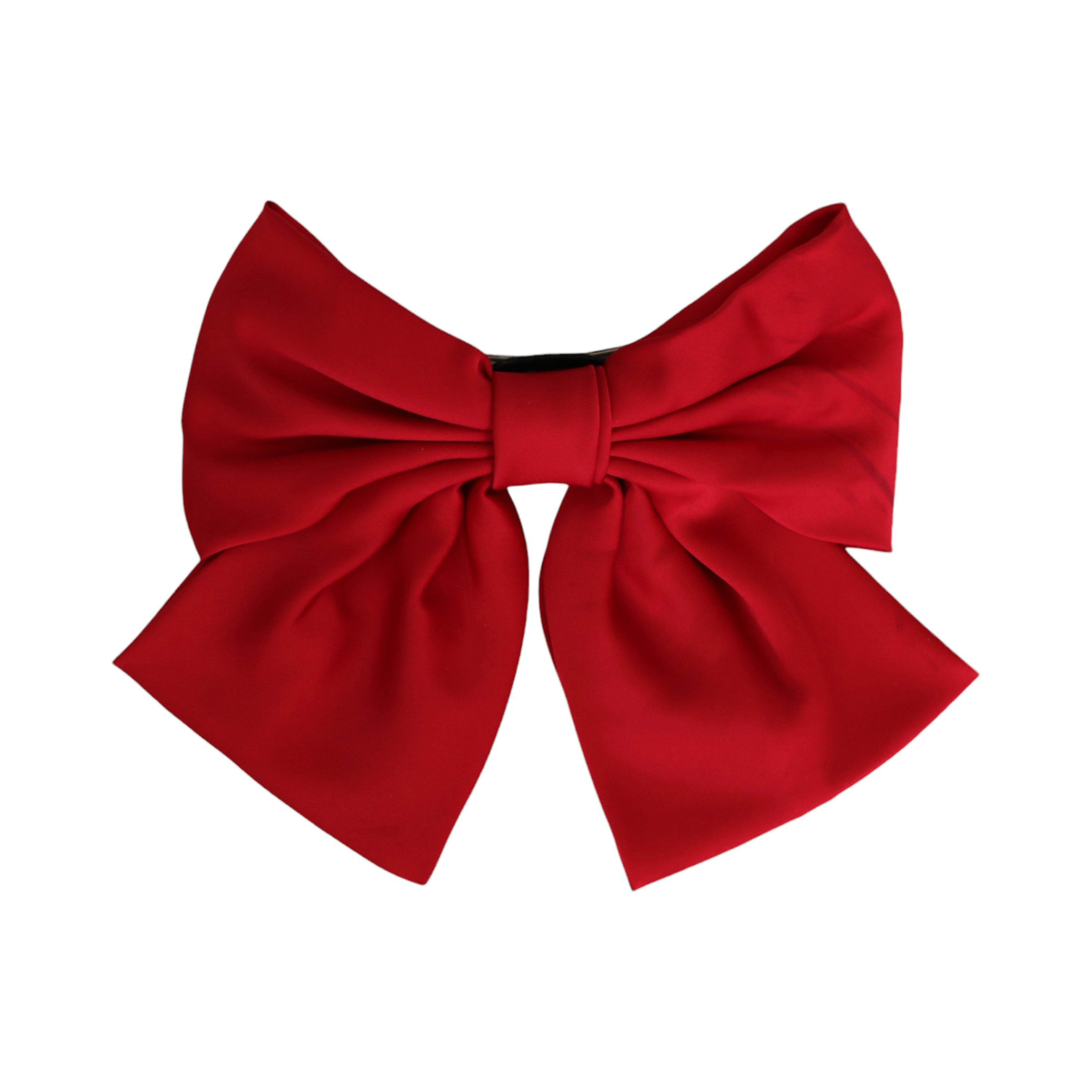 Summer Crystal - Elegant Oversized Satin Bow Barrette Hair Clip for Girls & Women - 1 Pack