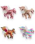 Summer Crystal - Winged Sequin Unicorn Hair Clip - 1 Pack