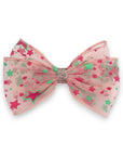Summer Crystal - Starry Tulle Bow Hair Clip - 1 Pack