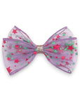 Summer Crystal - Starry Tulle Bow Hair Clip - 1 Pack