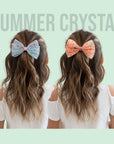 Summer Crystal - Starry Tulle Bow Hair Clip - 1 Pack