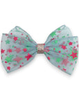 Summer Crystal - Starry Tulle Bow Hair Clip - 1 Pack