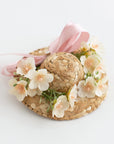 Summer Crystal - Handmade Straw Hat Hair Clip - 1 Pack