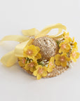 Summer Crystal - Handmade Straw Hat Hair Clip - 1 Pack