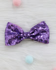 Summer Crystal - Small Sequin Bow Hair Clip For Top Styling - 1 Pack