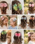 Girls' 5pk Tulle Bow Hair Clips Gift Set