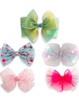 Girls' 5pk Tulle Bow Hair Clips Gift Set