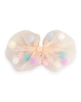 Girls' Tulle Bow with Pompoms Hair Clip