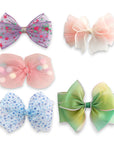 Girls' 5pk Tulle Bow Hair Clips Gift Set