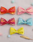 Girls' Vertical Bow Hair Clip for Competition and Dance Bun