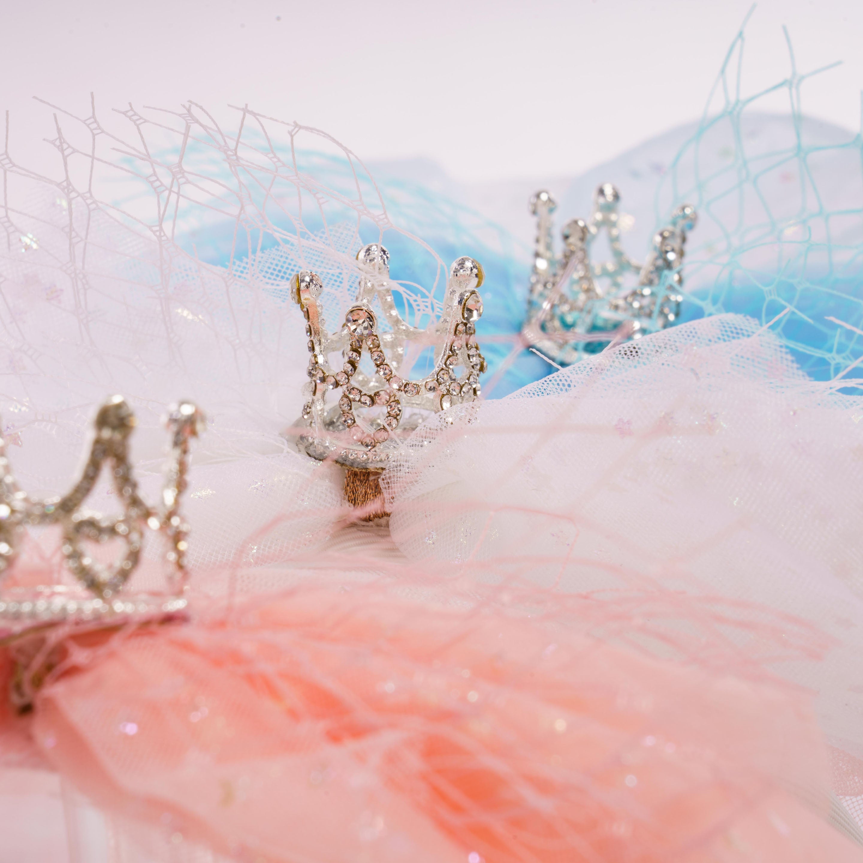 Summer Crystal - Fairy Starry Veil Crown Headband - 1 Pack