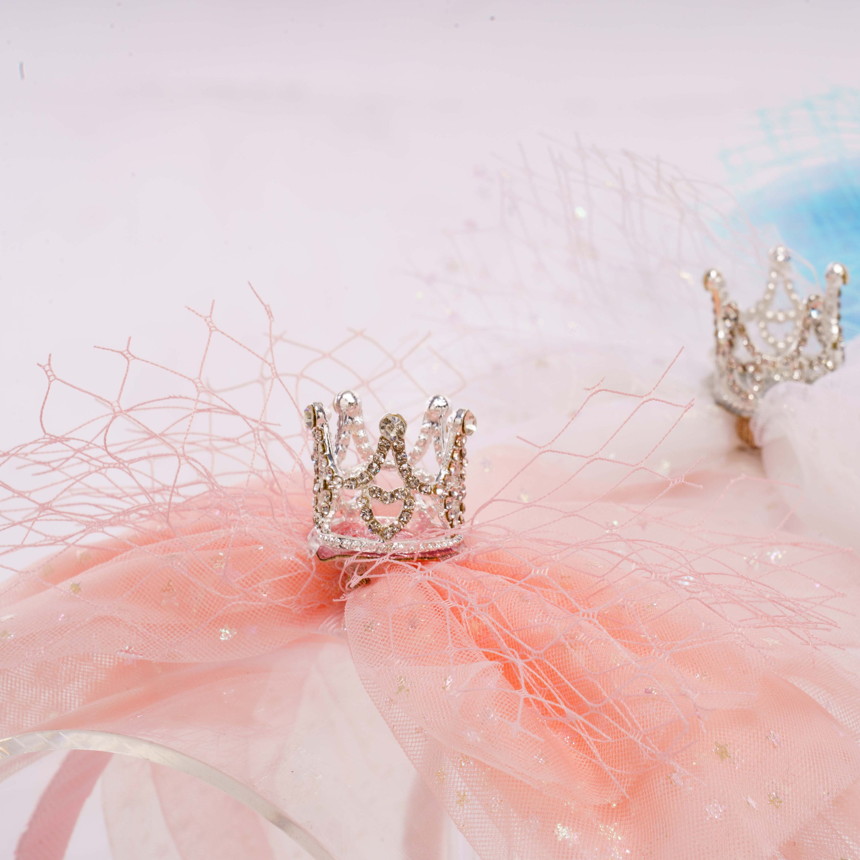 Summer Crystal - Fairy Starry Veil Crown Headband - 1 Pack