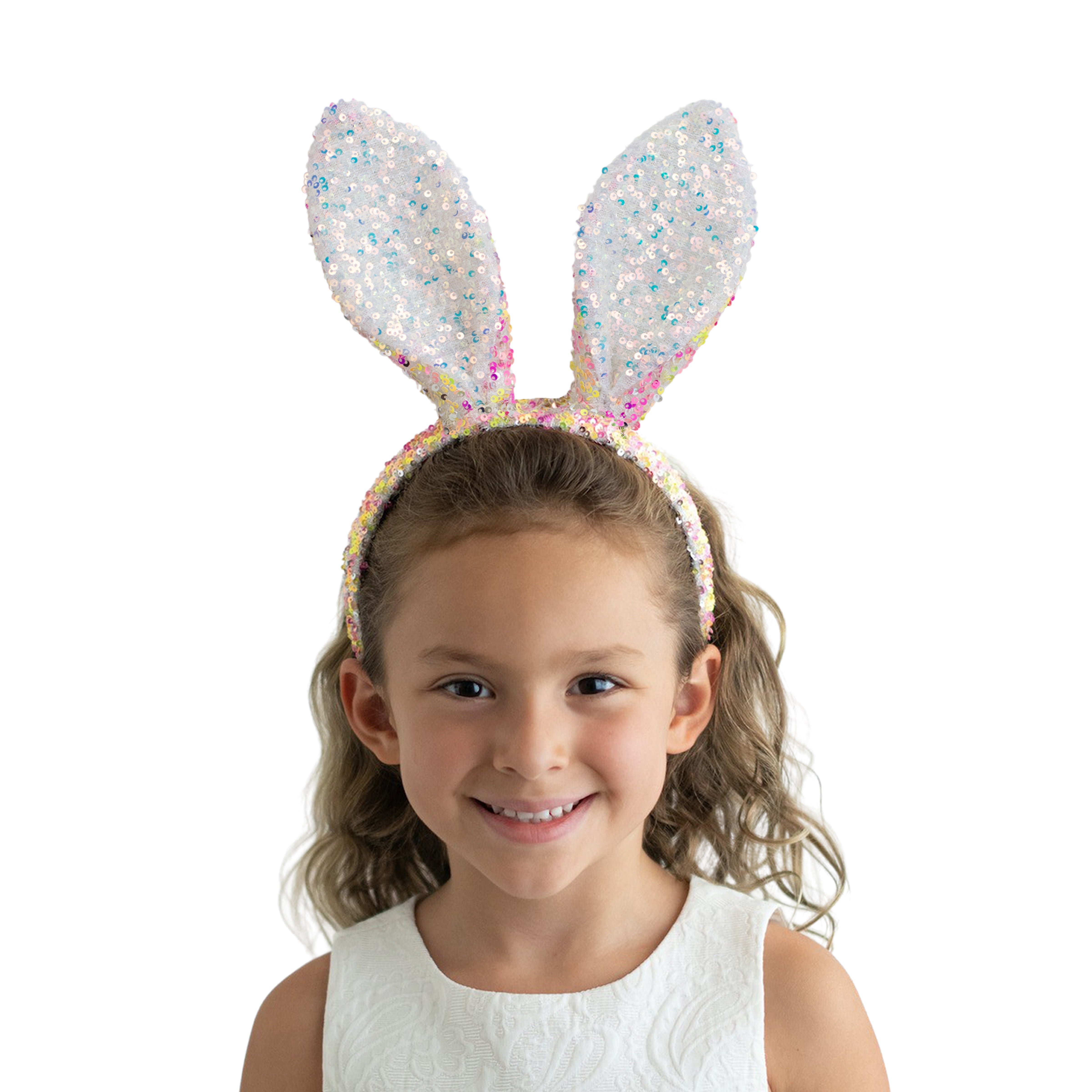 Summer Crystal - Sequin Bunny Ear Headband - 1 Pack