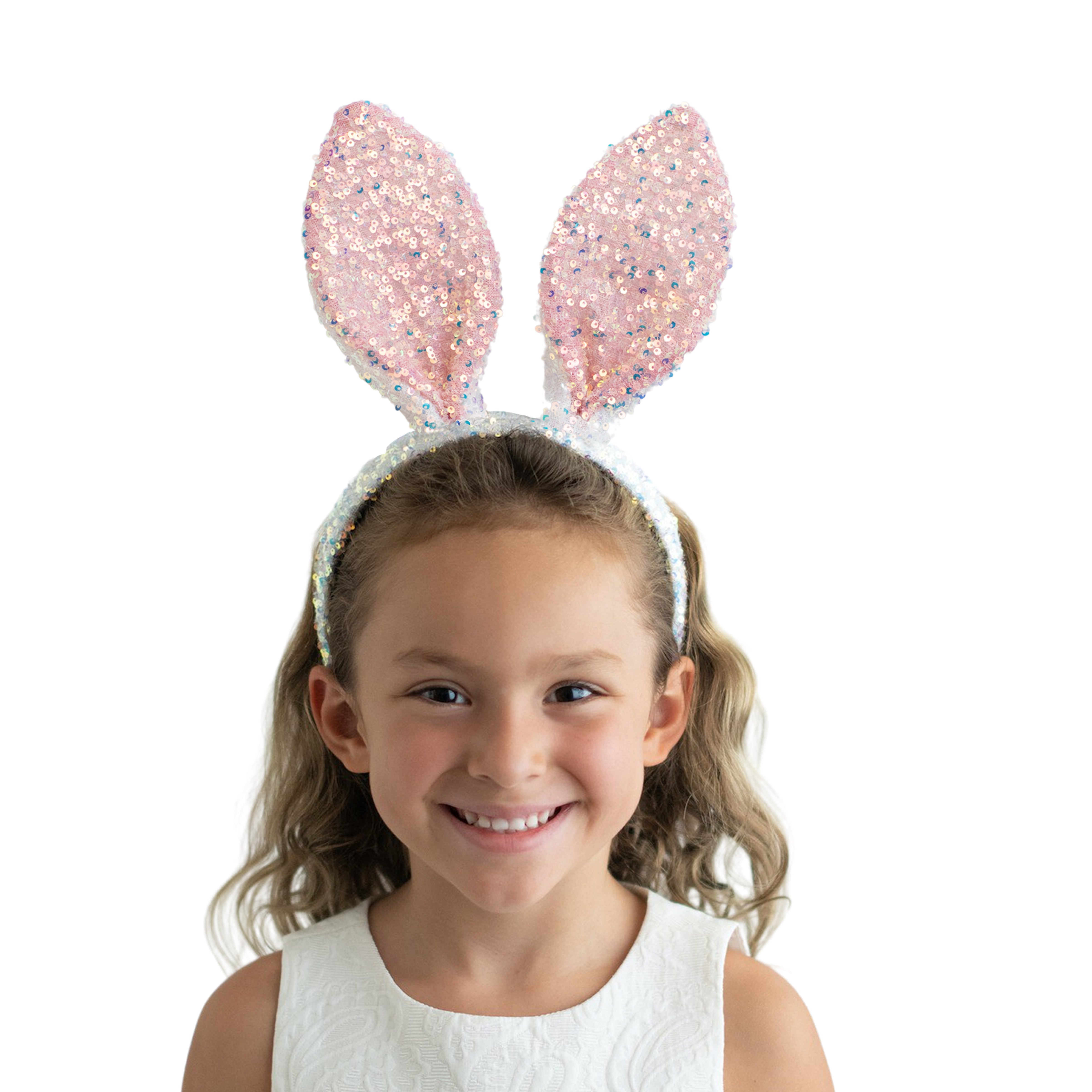 Summer Crystal - Sequin Bunny Ear Headband - 1 Pack