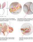 Summer Crystal - Sequin Bunny Ear Headband - 1 Pack
