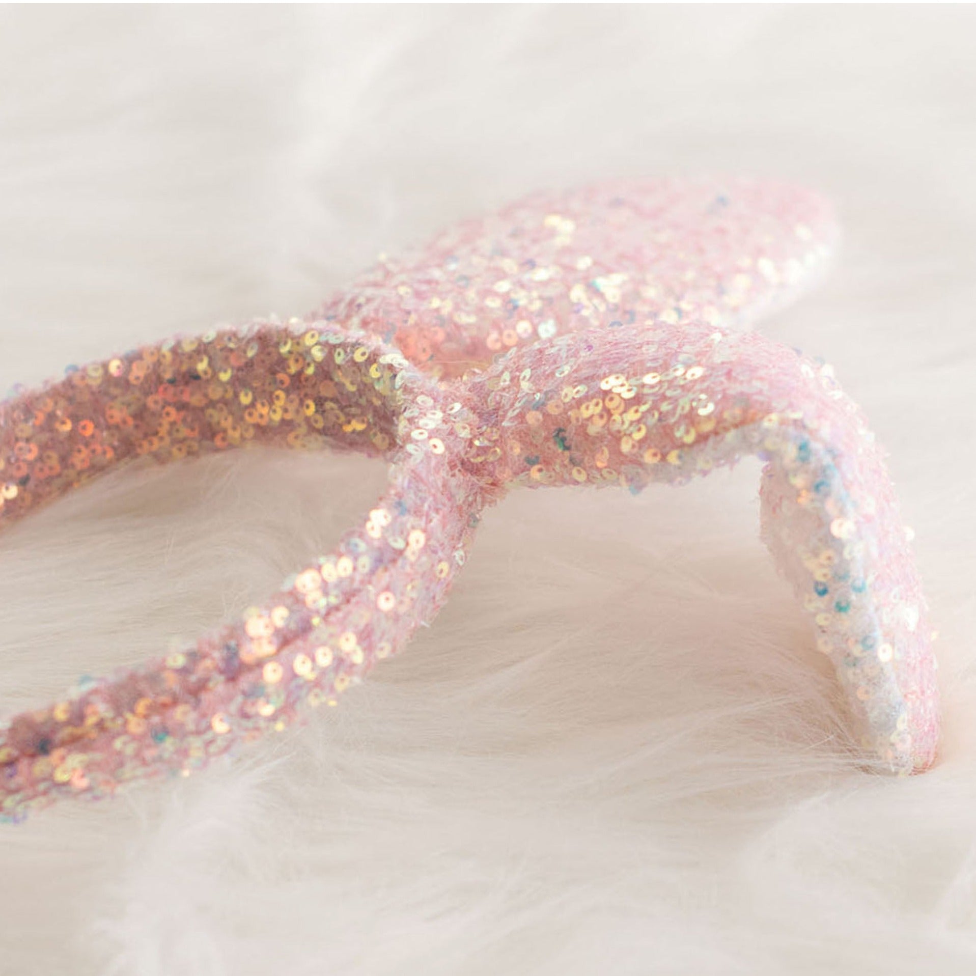 Summer Crystal - Sequin Bunny Ear Headband - 1 Pack