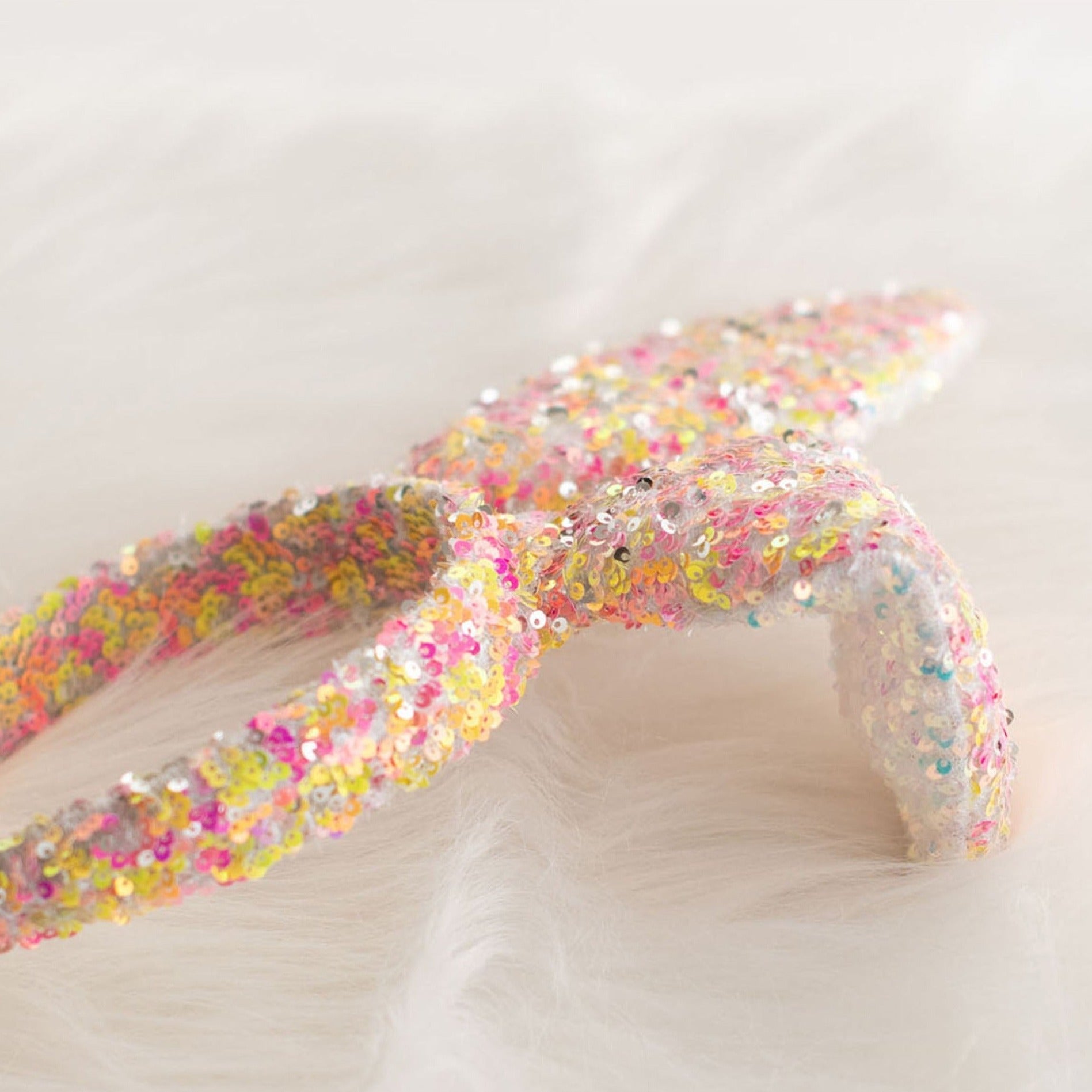 Summer Crystal - Sequin Bunny Ear Headband - 1 Pack