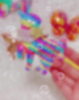 Summer Crystal - Winged Sequin Unicorn Hair Clip - 1 Pack