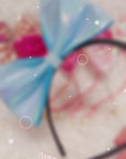 Summer Crystal - Vegan Leather Bow Headband - 1 Pack