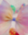 Summer Crystal - Organza Bow Hair Hair Clip with Long Flowing Ribbons - 1 Pack